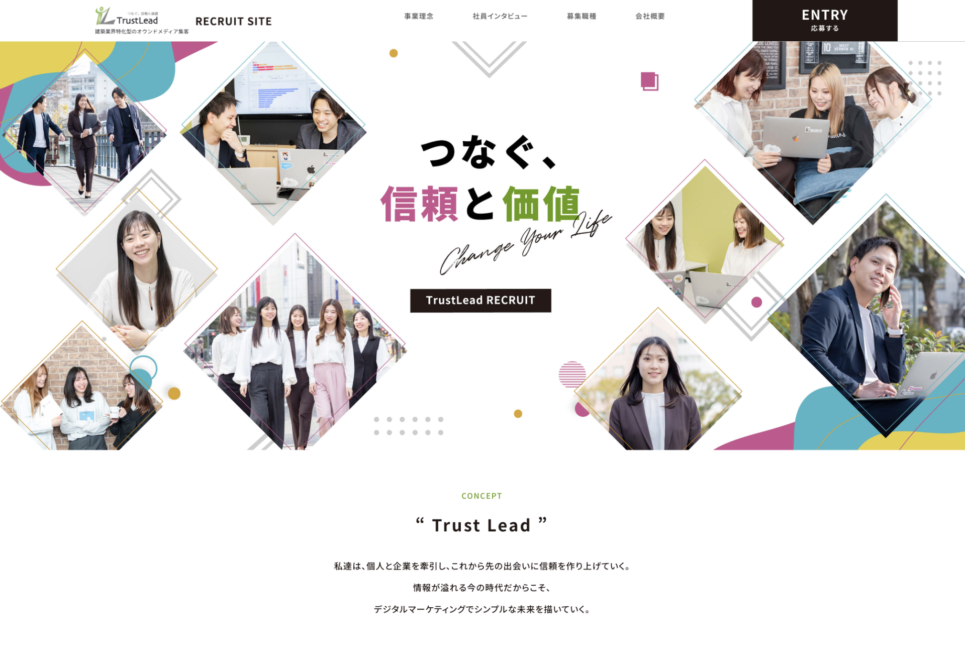 株式会社Trust Lead 採用サイトの画像